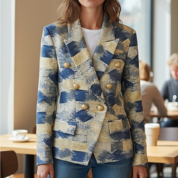 Metallic Patchwork Jacket The Olmey - Picture 2 of 11